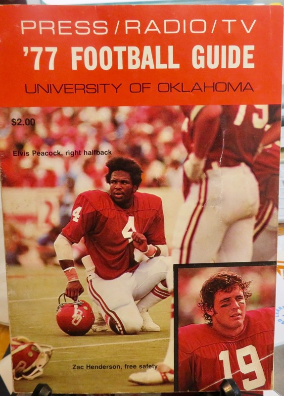 Oklahoma Sooners 1977  football media guide FREE S&H