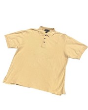 R&R causals 100% Cotton Made in USA Large Sun Yellow Polo For men