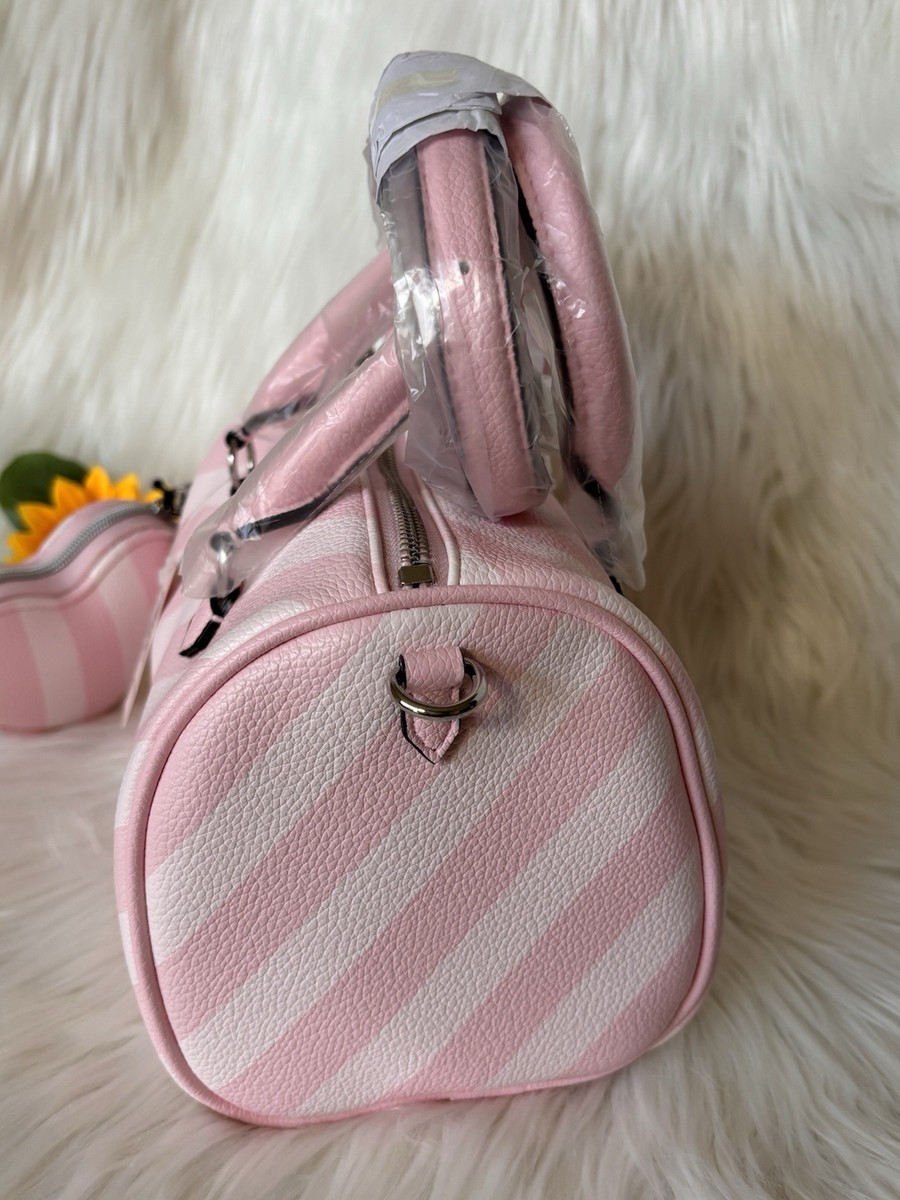 NWT Victoria's Secret Pink Mini Duffle Crossbody Bag & Heart Pouch