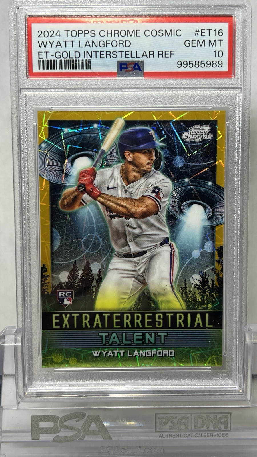 2024 Topps Cosmic Chrome - ET Gold Interstellar Wyatt Langford /50 PSA 10