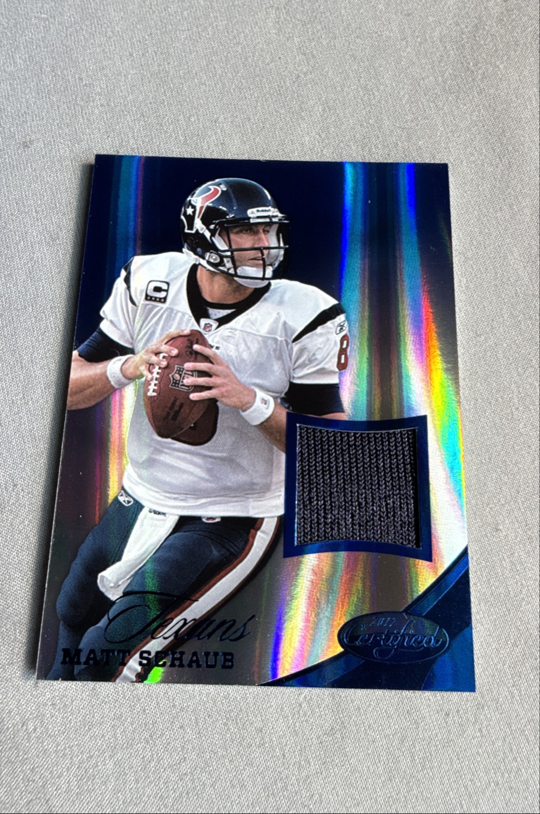 2012 Panini Certified - Materials Matt Schaub #36 Mirror Blue /49 (MEM)