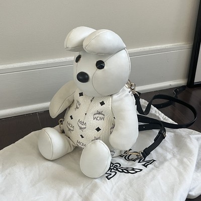 MCM Rabbit Bunny Bag Backpack Visetos RARE FIND white cute zoo doll 