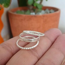 Sterling Silver Band Ring, Dome Ring, Wide Band Ring, Silver Stacking  All Size