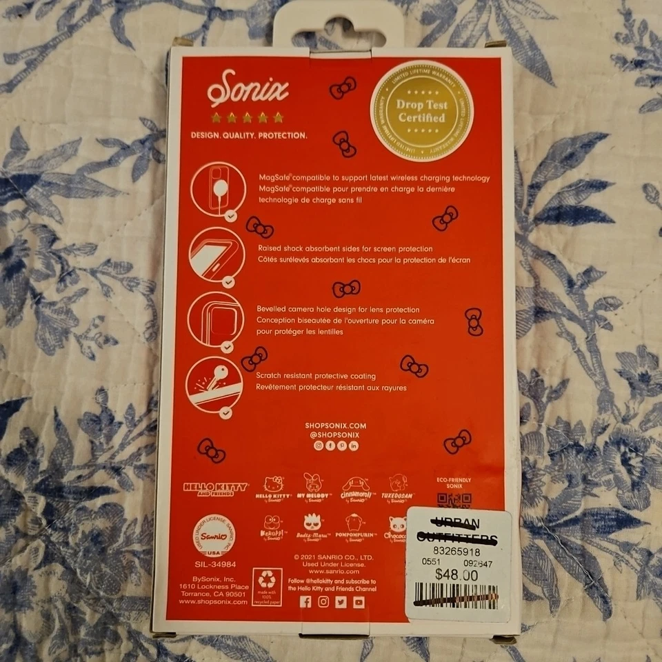 Brand New Sonix Gudetama Iphone 13 & 14 Scratch Resistant Phone Case Hello Kitty - Image 2 of 4