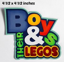 BOYS AND LEGO'S TITLE scrapbook premade paper piecing 3D die cut by Rhonda