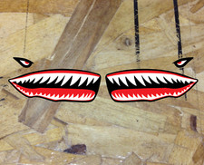 Flying Tigers Shark Teeth Decal Stickers 7 Wide Wwii Military Airplane Mc Auto