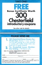 1969 Chesterfield Cigarette Advertising Merchants Coupon Book Luxury Merchandise
