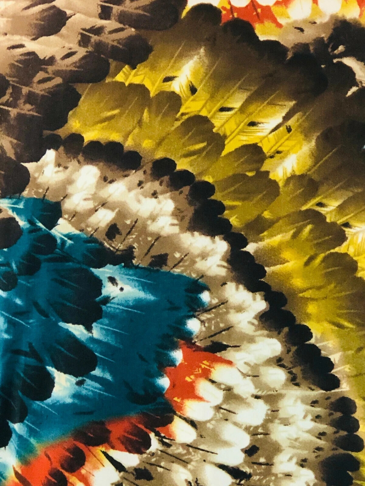 Western Showmanship Shirt M Matching Wool Show pad 34x42 Orange Blue Black Gold