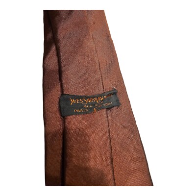 YVES SAINT LAURENT YSL Vintage Brown Tie | eBay