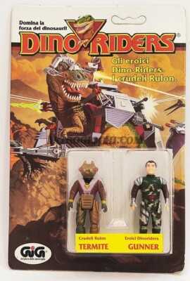 DINO RIDERS TERMITE e GUNNER GIG TYCO 1987 FIGURE NEW SEALED BOX MOC DINORIDERS