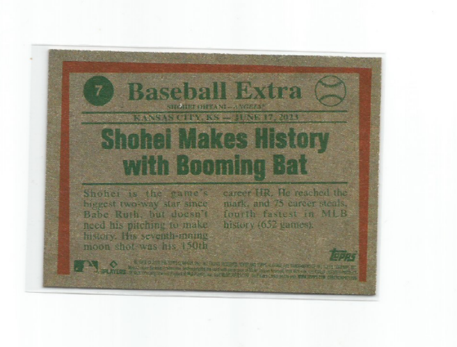 SHOHEI OHTANI (Angels) 2024 TOPPS HERITAGE '23 HIGHLIGHTS-150TH HR