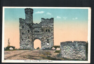 WORCESTER, MA *  BANCROFT TOWER  * POSTED CRENDALE STATION * VINTAGE  Circa 1920
