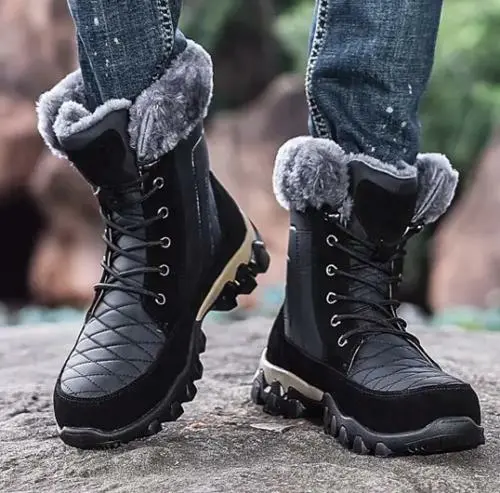Navy Arctic Snow Boots with Ice Grippers | Coopers Of Stortford