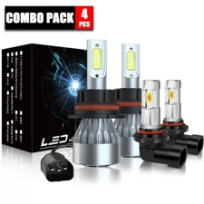 For 2003-2005 Dodge Ram 1500 2500 3500 4PCS 6000K LED Headlight + Fog Light Bulb