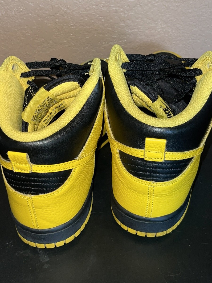 Nike Dunk High Black Varsity Maize Us 8.5 Yellow Black