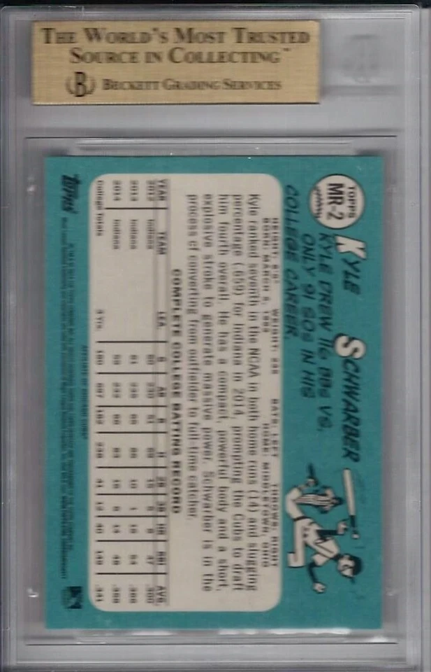 2014 Heritage Minors Mystery Redemptions #MR2 Kyle Schwarber RC BGS 9.5 POP 16 - Image 2 of 3