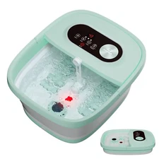Snailax Foot Soak Tub Foot Spa with Heat Massager Bubble Red Light Pedicure Gift