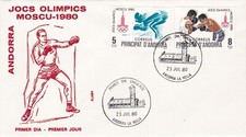 1980 Andorra (Spain) FDC cover Moscow Olympic Games