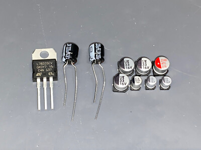 SNES 1 Chip Capacitor Kit & Voltage Regulator Super Nintendo
