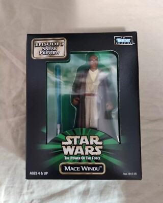 Star Wars Episode 1 MACE WINDU Actionfigur The Power Of The Force Kenner 1998