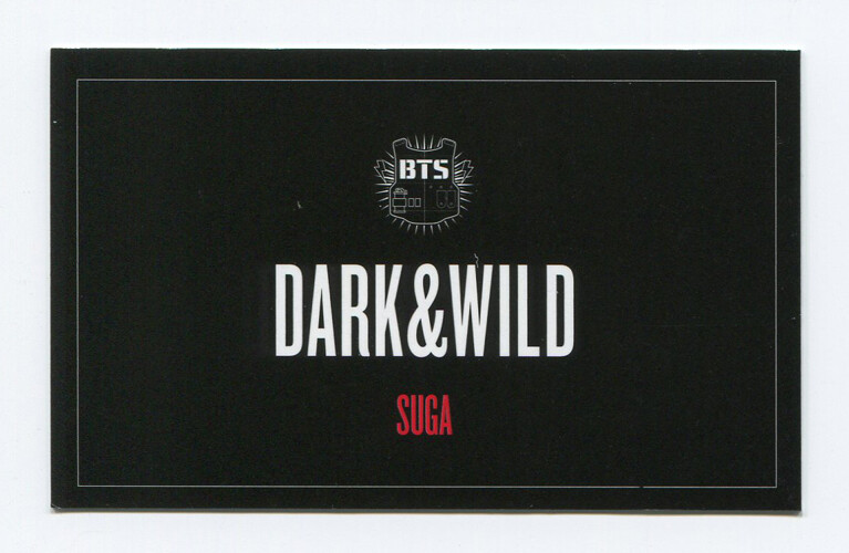BTS - DARK & WILD 1st Album EXCLUSIVE OFFICIAL PHOTOCARD | eBay
