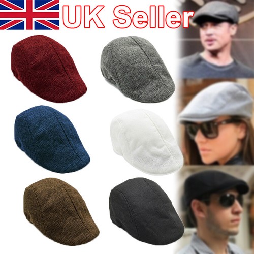 Mens Boys Hat Country Peaky Golf Driving Cabbie Hat Caps Retro Flat Cap Beret AB - Picture 3 of 11