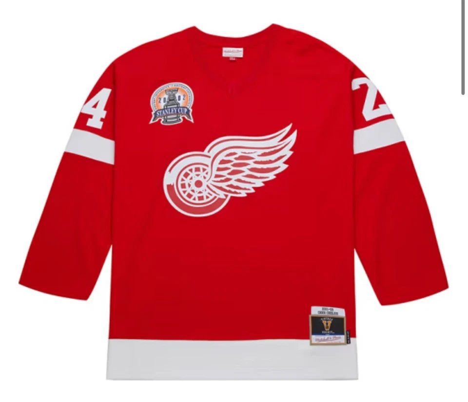 Grande Mitchell & Ness Chris Chelios Detroit Red Wings 2001-02 NHL Blue Line Foto 2 de 4