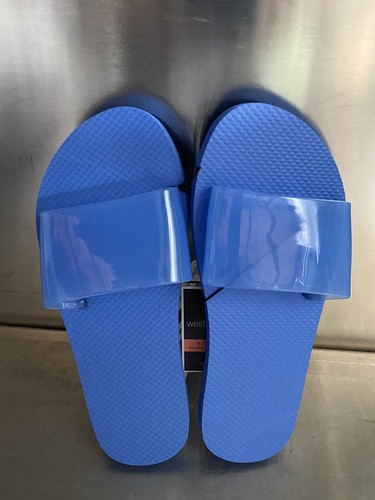 West Loop Slides Sandals Blue Women's Size 5/6 - Picture 2 of 4