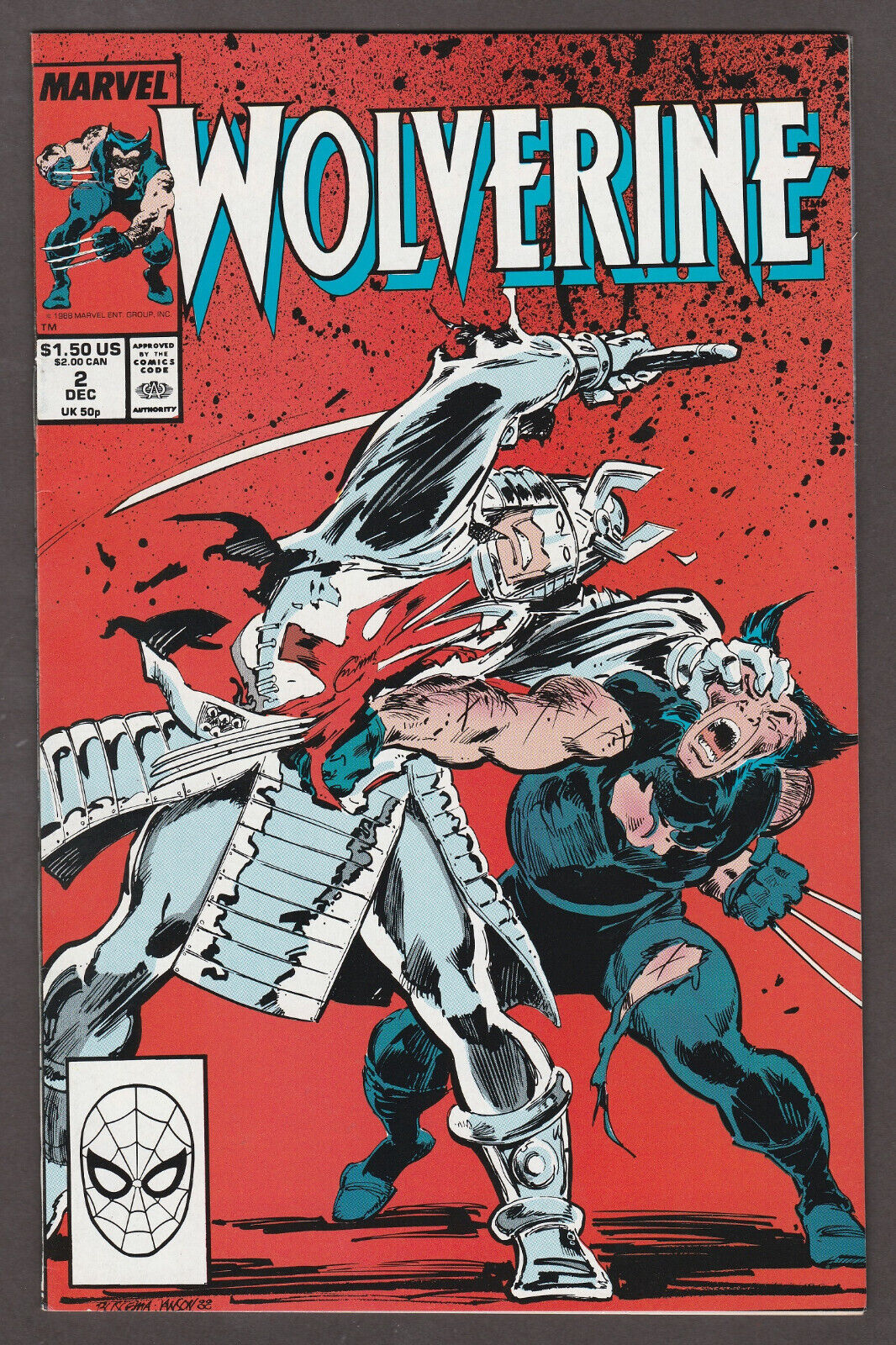 WOLVERINE #2 (1988) Debut of the Muramasa Blade / High Grade NM- Copy (9.2)