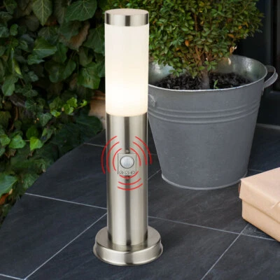 Edelstahl Steh Stand Leuchte Sensor Beleuchtung Garten Veranda Terrasse Hof Weg - Bild 1 von 4