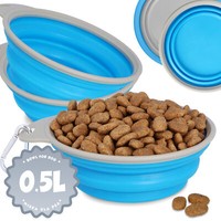 Hundenapf Faltbar 0,5 Silikon Futternapf Wassernapf ReiseschüSsel | Reisenapf