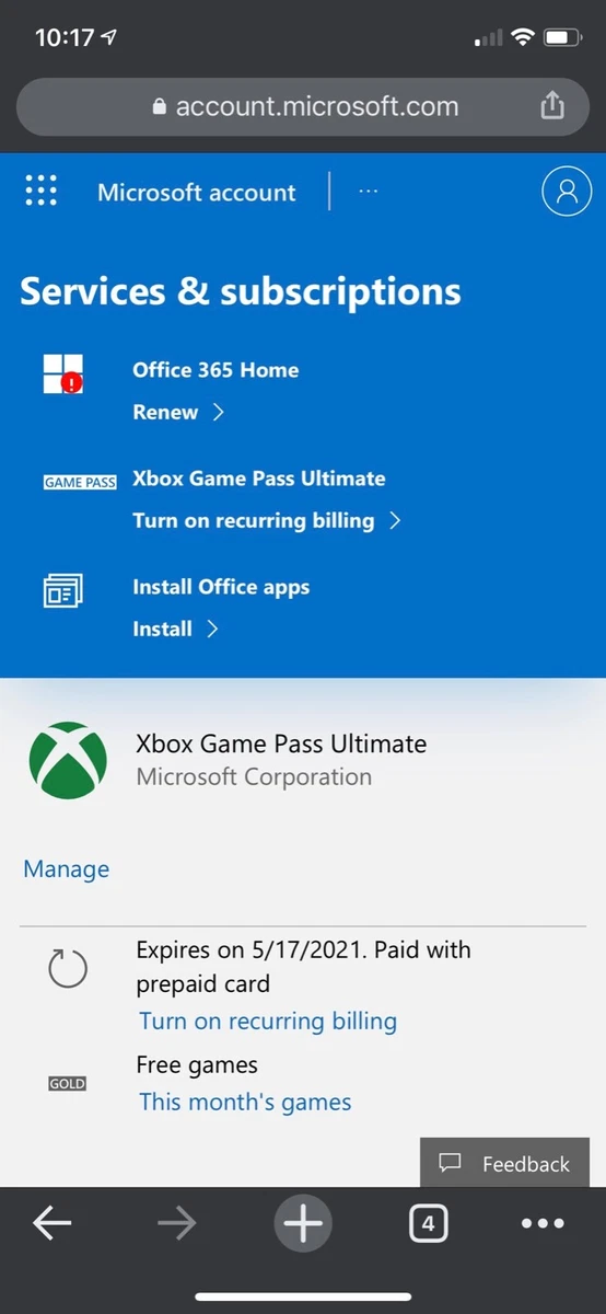 Xbox Game Pass Ultimate (Game Pass+Live Gold+EA) 1 Month USA Existing Users  400063593783