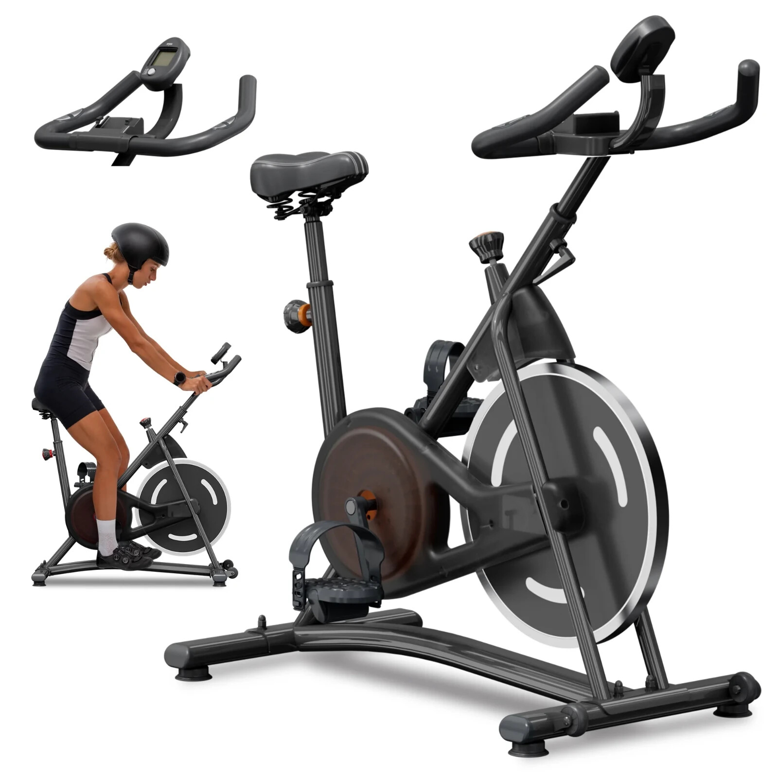 STURDY HIGH TECH STATIONARY WORKOUT BIKE for HOME GYM - NEW & SHIPS FREE!