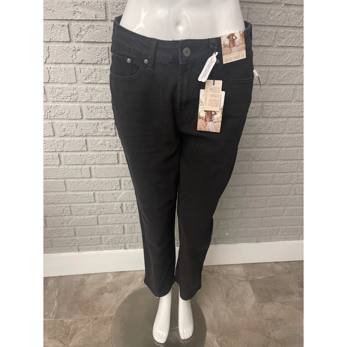 NWT Jules Black High Rise Straight Jean Size 7 28