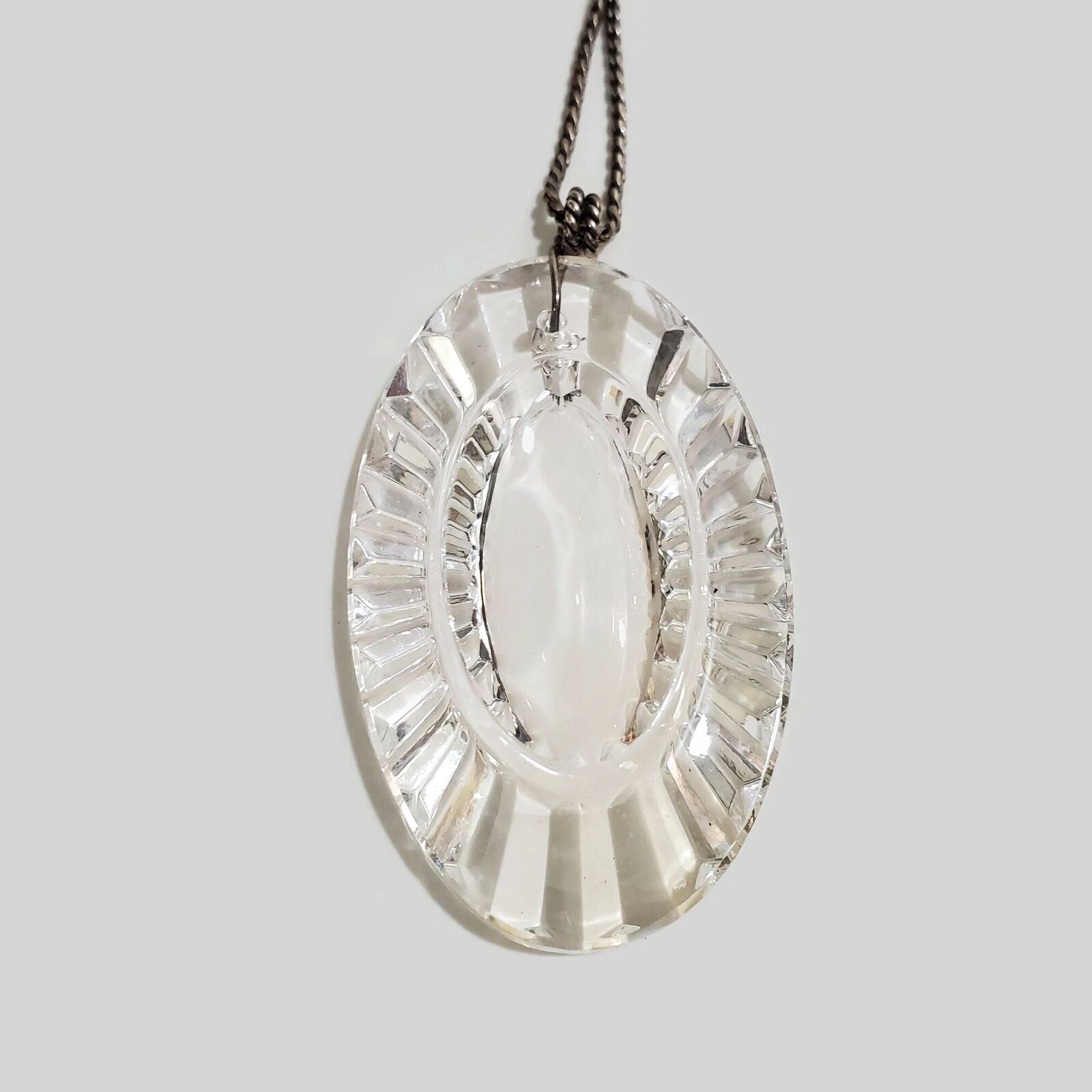 Vintage Waterford Crystal Pendant Sterling Silver… - image 2