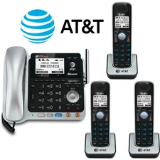 AT&T TL86109 2-Line Connect to Cell Corded Cordless Answering System 3 Handsets