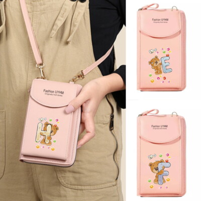 Umhängetasche PU Leder Handy Schultertaschen Handtasche Geldbörse Etui UK