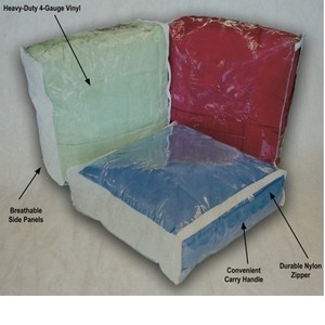 Queen Comforter Storage Bags Clear W Zipper Handle 24x27x8 New