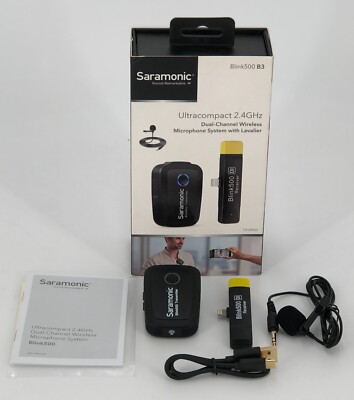 Saramonic Blink 500 B3 TX+RXDi 2.4GHz Micro-Wireless Lavalier System - Lightning
