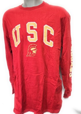 Mens Champion NCAA USC Trojans Big Tall Red Long Sleeve Tee T