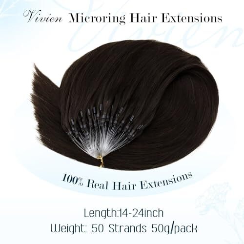 Vivien Micro Loop Hair Extensions Human Hair Brown Hair Extensions