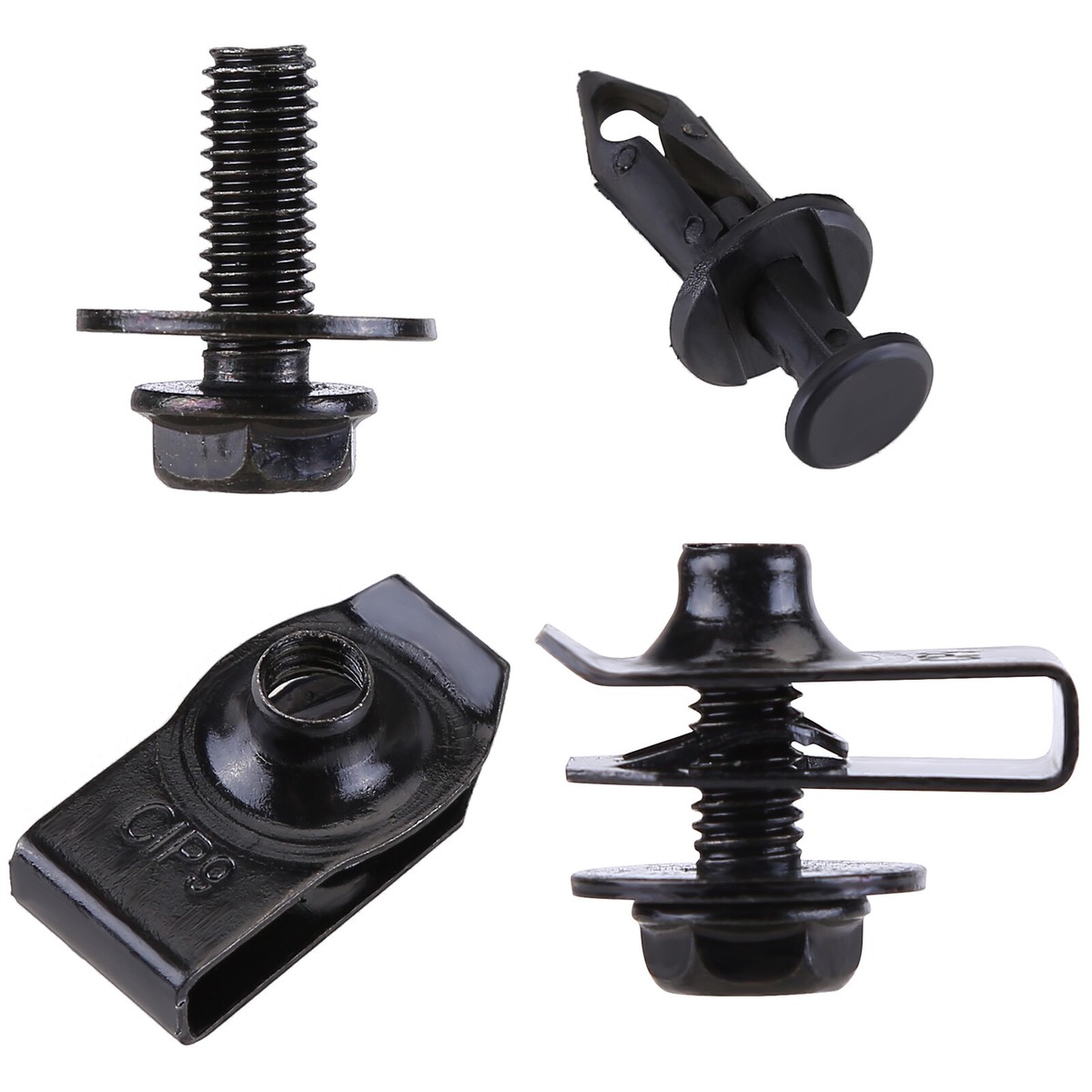 Toyota Camry Mud Flaps 30pcs Toyota Body Bolts &amp; U-Nut Clips - M6 Splash Shield Guard Fastener Kit Toyota Body Bolt Clips