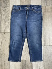 Chicos So Slimming Stretch Crop Jeans Womens Size 1.5 US 10 Petite Blue 32X21
