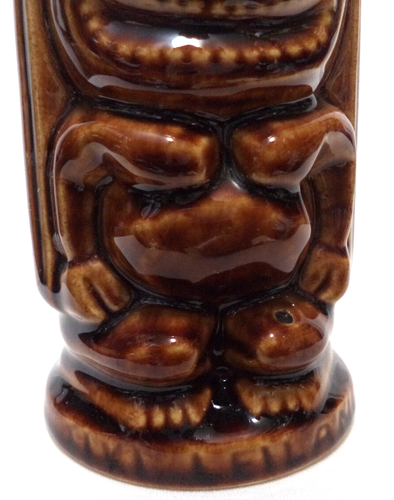 Ancienne tasse tasse Tiki Leilani orchidées d'Hawaï Japon céramique marron 5" de haut - Photo 4/20