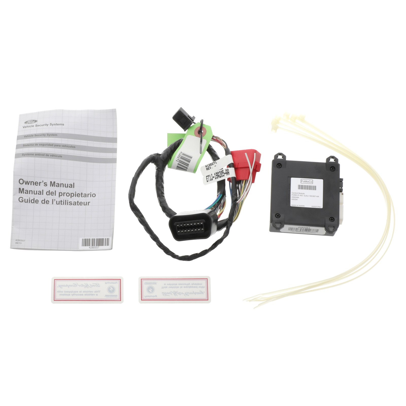 Sistema de seguridad para Ford Transit Connect 2016-2017 (P/N GT1Z-19A361-A)