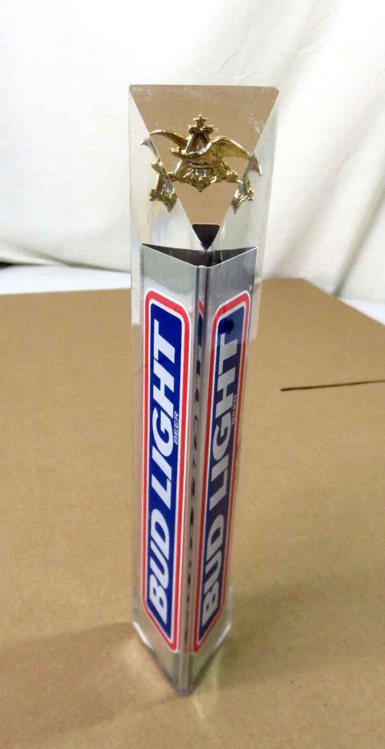 Anheuser Busch Bud Light Pull Draft Beer Bar Tap Handle Budweiser Acrylic 8