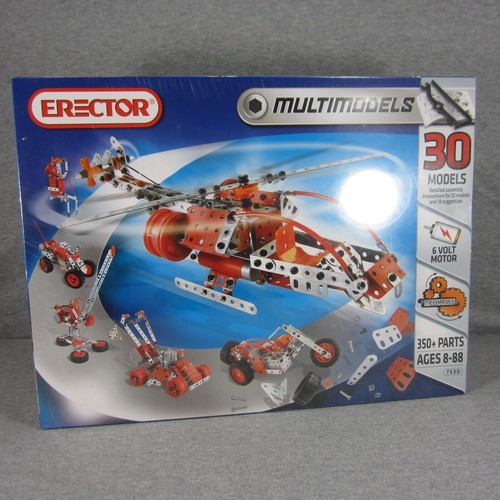 Erector MultiModels 7530 + 4952 Helicopter Racecar Crane Trike ATV Robot Etc - Picture 2 of 18