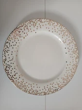 Grace Teaware Fine Porcelain Gold Confetti Elegant Dinner Plate