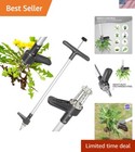 Durable Long Handle Garden Weed Puller with Foot Pedal - Rust-Resistant
