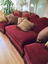 Custom Red Velvet Couch Century Furniture